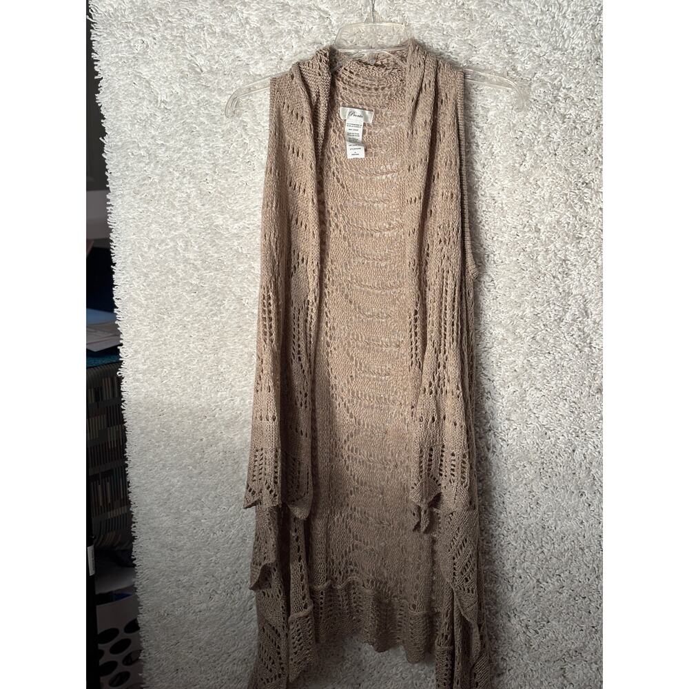 WOMEN.S TAN KNIT CARDIGAN